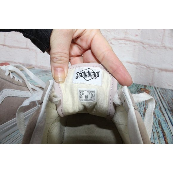 Vans Old Skool Tan Suede Scotchgard Lace Up Skate Shoes Sneakers M 7 L 8.5 - Picture 7 of 9